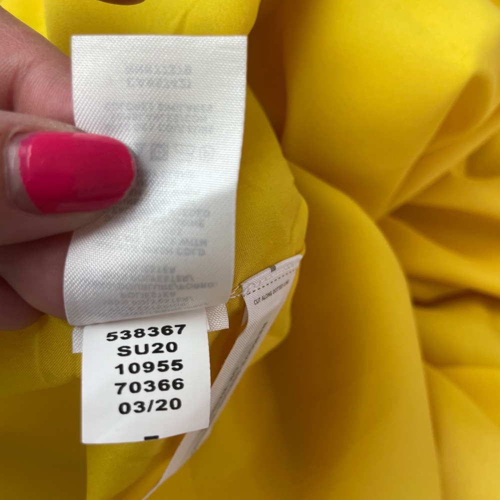 Ann Taylor Petite Yellow Striped Smocked Waist Maxi / Midi Dress SP 538367 NWT - Picture 11 of 11